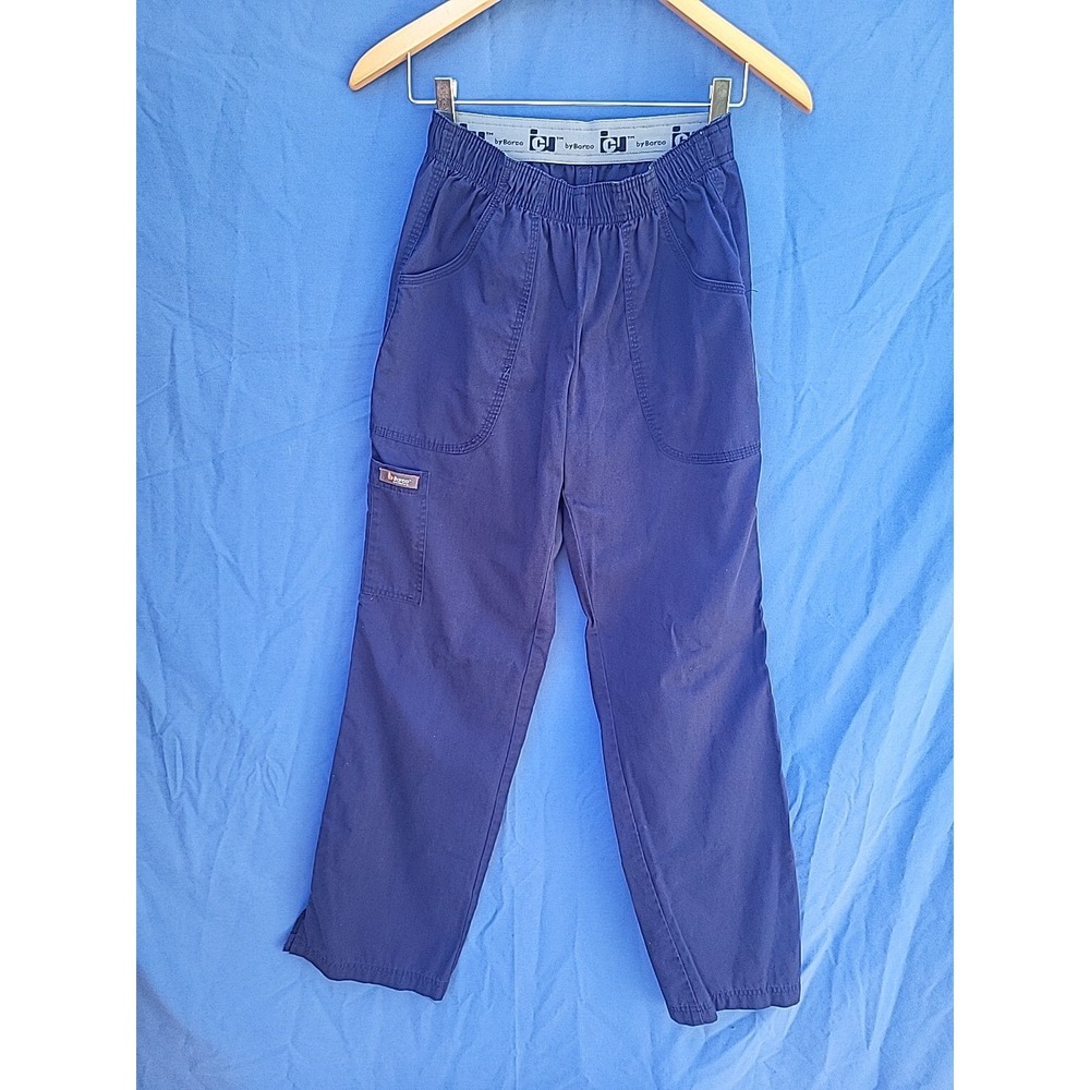 icu by‎ barco xs full elastic pull on cargo scrub pants